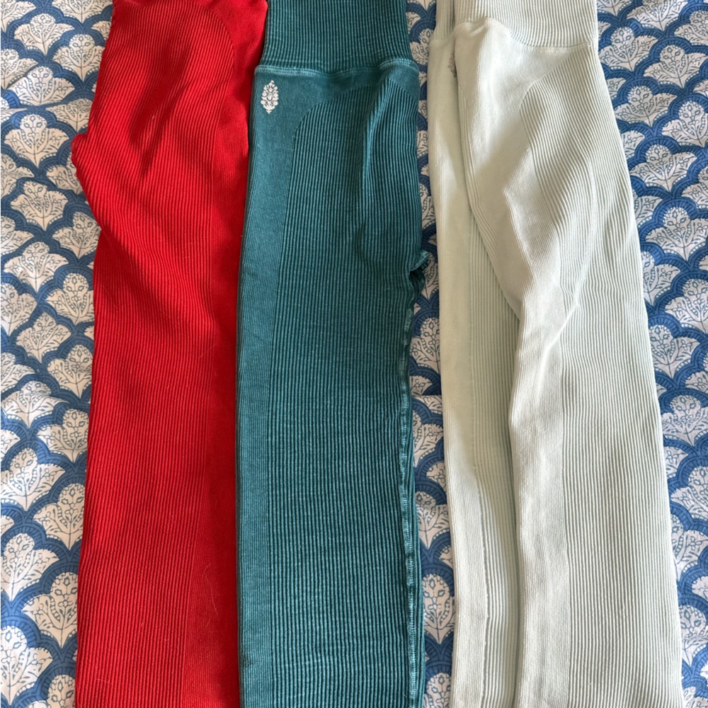 Free people leggings, size medium/large (fit smaller) Red ones not for sale